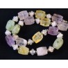 Radiant necklace with fine natural stones