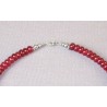 Necklace with Ammonite and red quartz