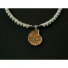 Necklace with ammonite and green aventurine